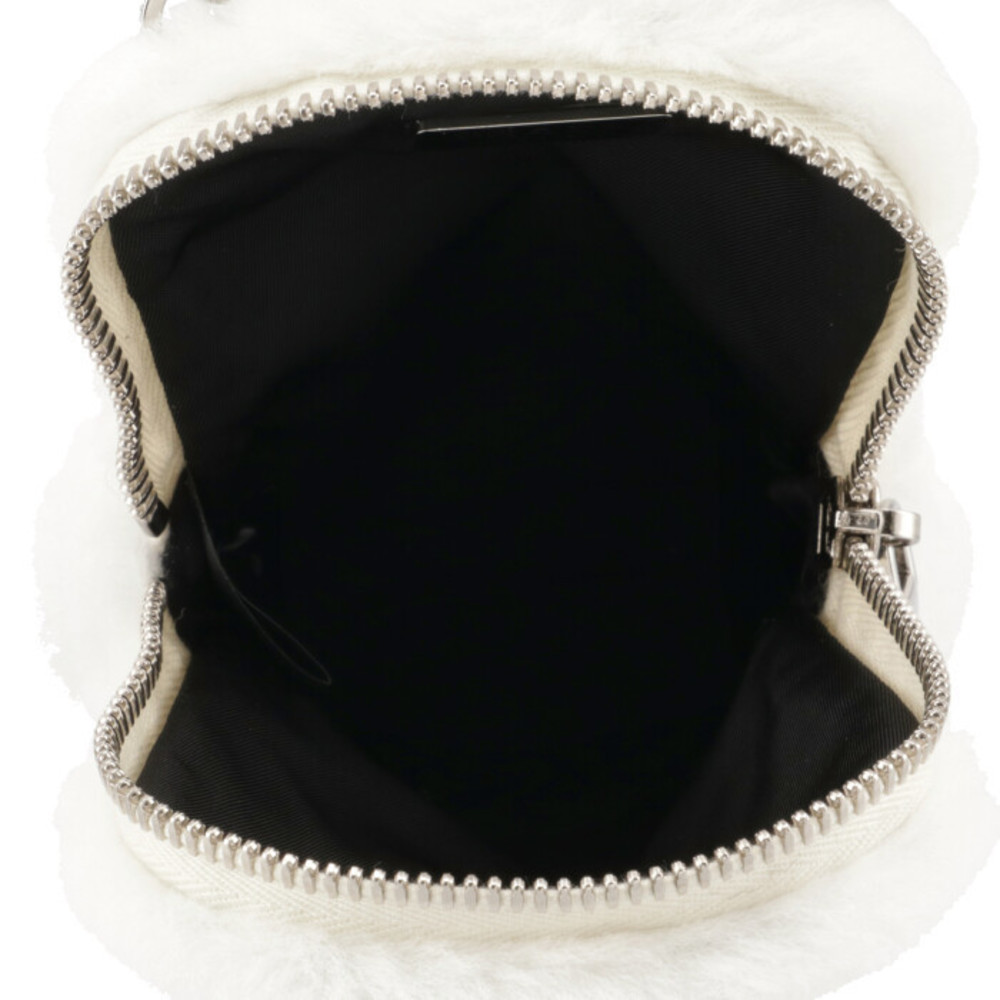 Prada Shearling Triangle Mini Crossbody White - image 6